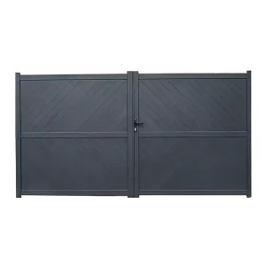Industrial Heavy-Duty Steel Sliding Gate with Electric Lock, 20 Feet Wide, Custom Height for Factory Security