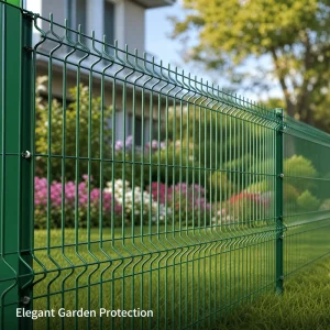 Industrial High Visibility Welded Wire Europe Style Custom Size Rustproof Outdoor Garden PVC Coated Double Wave Metal Fence