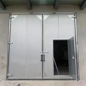 Industrial Workshop Warehouse Factory Swing Door Manual Cold Rolled Steel Plate Thermal Insulation Model 011 Garage Use 1.5hr 1