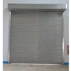 Inorganic Wrought Iron Fireproof Rolling Shutter Door Contemporary Interior Warehouse Fire Prevention Door