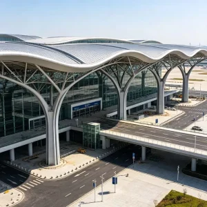 Integrated Steel Support System Airport Service Complex Special shaped Steel Structure Buildings