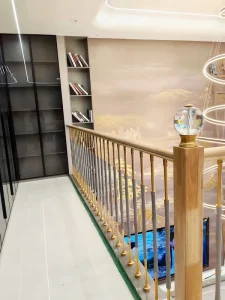 Interior Metal Railings Balustrades Handrail for Villa Staircase Post Railing