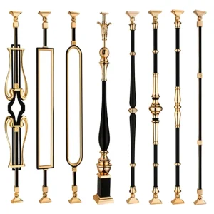 Interior Villa Veranda Railing Baluster Stair Aluminium Alloy Balustrade Pillars