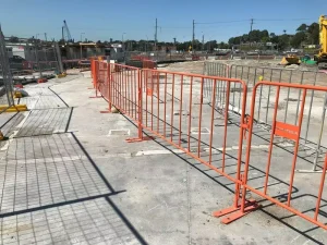 Interlocking Metal Traffic Barricade for Construction Zones and Crowd Control