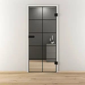 Internal Fully Finished Obscure Glass Industrial Studio Door