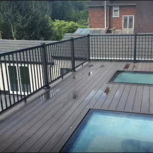 Iron Balcony Railing with Steel Lines Solid Strong and Durable Welding Points Are Neatly Assemble