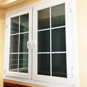 Iron Grill Design Aluminum Frame Alloy Double Tempered Glass Modern Window Grill Design