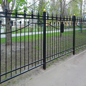 Iron Palisade Fence Panels With Durable Powder Coating for Villa Garden and Driveway Entrance