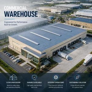 Large Commercial Industrial Steel Structure Storage Building for Workshop Farmhouse Logistics Center