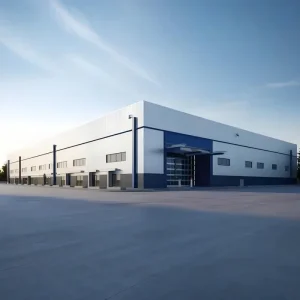 Large Span Steel Structure Warehouse Building with Crane System Logistics Industrial Solution