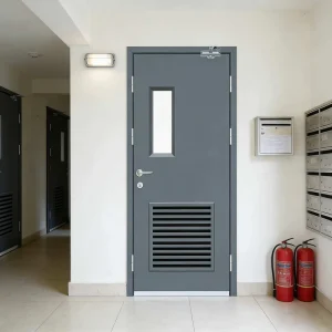 Large Stock Interior Commercial Steel Garage Entry Builders Warehouse Proof Folding Rated Insulated Fire Rated Doors With Glass