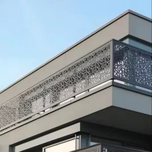 Laser Cut Contemporary Balcony Stair Railing Windproof Corrosion Resistant Villa Galvanized Iron Aluminum Carbon Steel Guardrail