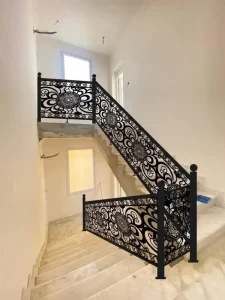 Laser Cut Contemporary Brushed Stainless Steel Carbon Galvanized Steel Aluminum Alloy Iron Balcony Staircase Railings