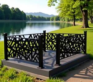 Laser-Cut Contemporary Design Stainless Steel Carbon Steel Galvanized Steel Aluminum Alloy Iron Balcony Staircase Railings