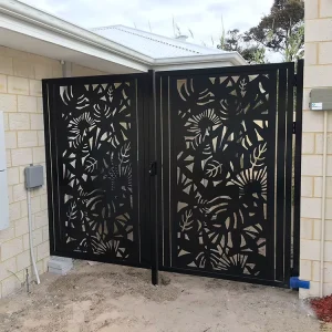 Laser-Cut Corten Steel Decorative Lattice Fence Panels