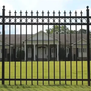 Latest Design Metal Picket Ornamental Residential Powder Coated Wrought Iron Fence Panels Metal Garrison Fencing
