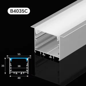 Led Strip Profile U Square Shape Alu Extrusion Housing PC Diffused Aluminum Profile Drywall Led Strip Light Channel