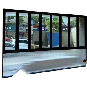 Left and Right Aluminum Alloy Tempered Glass Soundproof Heat insulating Waterproof Windproof Customizable Folding Window