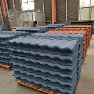 Lengthened Tile Modern Stone Coated Metal Roof Tiles Heat Resistant Durable Waterproof for Residential Workshop Use