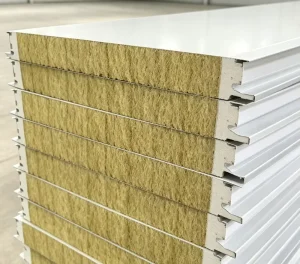 Light Load Fireproof Board Rock Wool PIR Metal Roofing Panels Insulated Board Exterior Wall Hospital Prefab House Cold Room