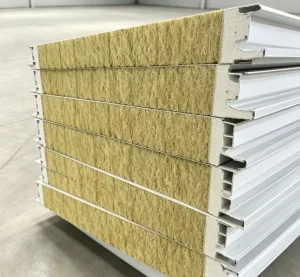 Light Load Fireproof Metal Rock Wool PIR Roofing Panels for Exterior Wall Hospital Prefab House Cold Room