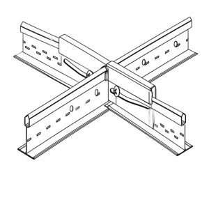 Light Weight Galvanized Steel T-grid Accessories Seismic Bracket and Seismic Joint Clip