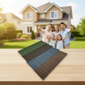 Lightweight Roman Stone Coated Metal Roof Tiles Anti Typhoon Fireproof for Nigeria Kenya Malaysia Europe