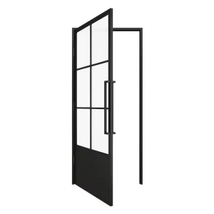 Loft Revolving Wrought Iron Glass Swing Door for Bedroom and Kitchen with 5 Year Warranty