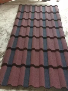 Longspan Corrugated 1340mm X 420mm Stone Coated Aluminum Zinc Steel Roofing Tiles For Apartment