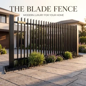 Louver Privacy Fence Panel Blade Design UV Resistant Recycled Waterproof Black Horizontal Slat Ventilation