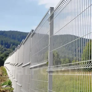Low-Maintenance 3D Anti-Climb Fence with Powder Coating Easily Assembled Home Security Backyard Protection