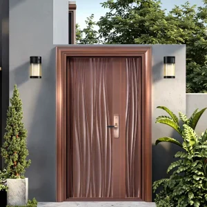 Luxury Antique Metal Door Bonnet Cooper Doors for Houses Corrosion protection Main Entrance Large Metal Doors for Own Residence