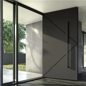 Luxury Cast Aluminum Villa Main Entrance Doors Solid Wood Metal Pivot Door Security Door