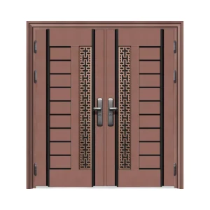 Luxury Double Door for Villa Home Stainless Steel Metal Front Door with Windproof Feature Finished Exterior Application Basement