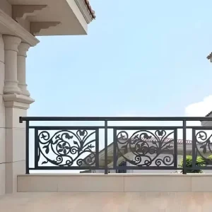 Luxury Modern Design Metal Wrought Iron Railing for Stairs Balcony Villa Iron Windows Handrails for Balconies in Wrought Iron