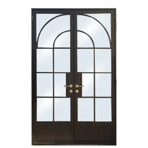 Luxury Modern Entrance Front Entry Double Doors Safety Iron Security Doors for Houses Exterior