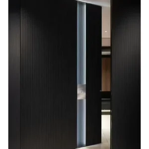 Luxury Modern Minimalist Waterproof Metal Aluminum Smart Lock Entrance Door Large Pivot Villa Front Entry 5 Year Warranty