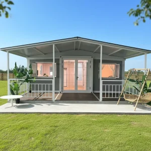 Luxury Prefabricated House Movable Expandable Wing Type 2 Bedroom Prefab House Application Steel House Prefabricated Container