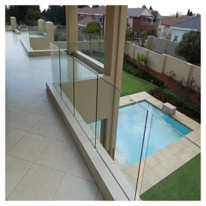 Luxury Safety Contemporary Waterproof Premium Glass Guardrail Customizable Metal Sturdy Sleek Designer Railing