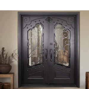 Luxury Style Metal Iron Door Security Doors Wrought Iron Models Front Doors For Home