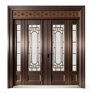 Luxury Villa Stainless Steel Zamak Door Unique Custom Design Pivot Tuya Waterproof Fiberglass Security Grade Living Room Entry