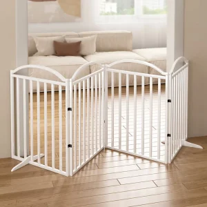 Manufacturer Extendable Metal Baby Gate Foldable Design for Wide Openings Hallway Kitchen Safety Barrier Black White