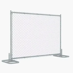 Manufacturer Galvanized Chain Link Temp Fence Panel Quick Setup Construction Security Barricade