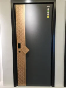 Matte Finish Carved Aluminum Door For Contemporary Apartment