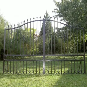 Metal Aluminium Doors Custom Size Garden Aluminum Gate Modern Courtyard With Aluminum Gates