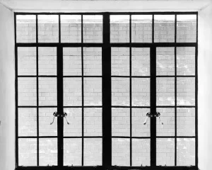 Metal Art Security Iron Window Grill Color Black or Grey Glazing Steel Casement Window and Main Door with Grill Design