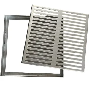Metal Building Material Flush Fit Neat Outline Frame mounted 304 Stainless Steel Cover Plate for Municipal Projects