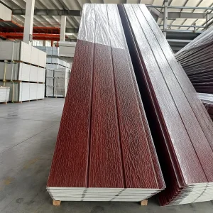 Metal Carved Insulated Sandwich Panels 16mm Thick PU Core for Villa Hotel Prefab House