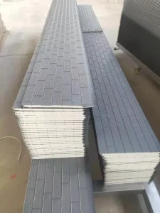 Metal Carved PU Sandwich Panel Siding Panels Exterior Wall Insulated Decorative Polyurethane Foam Insulation for Warehouse