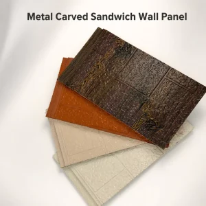 Metal Carved Sandwich Wall Panel Quick Installation Exterior Wall System Decorative Metal Panels for Modular Homes